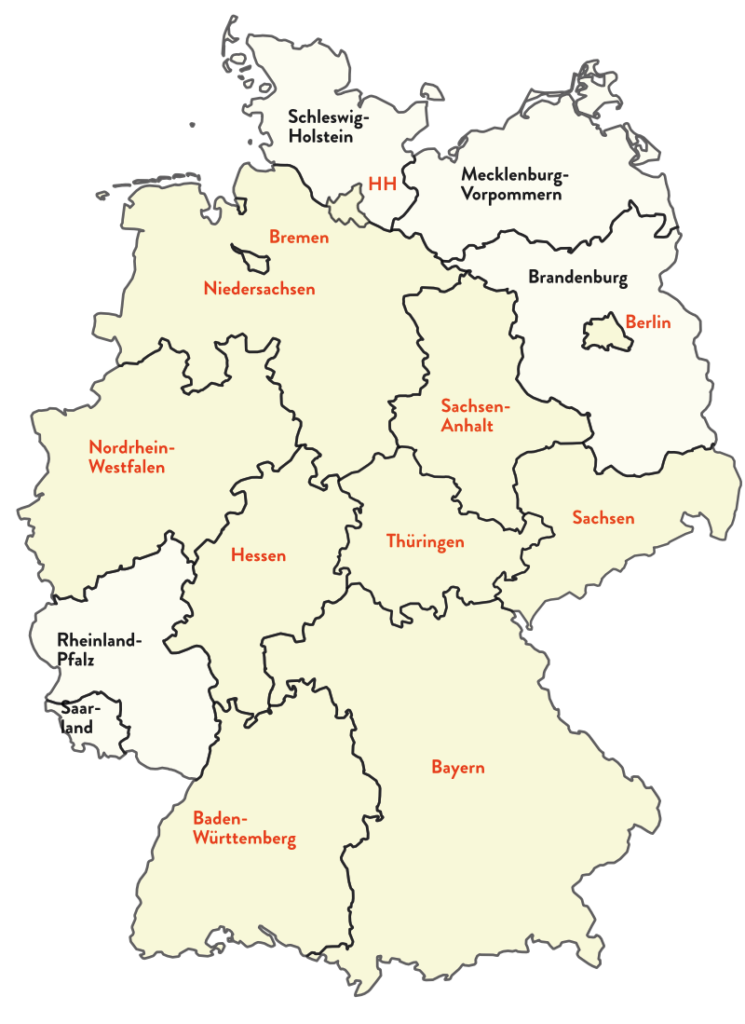 Deutschlandkarte mit Links